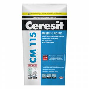 Клей для мозаики и мрамора Ceresit CM 115, 5кг